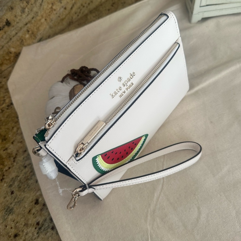 Unique 🍉 new Kate spade leather wallet wristlet - Picture 8 of 9